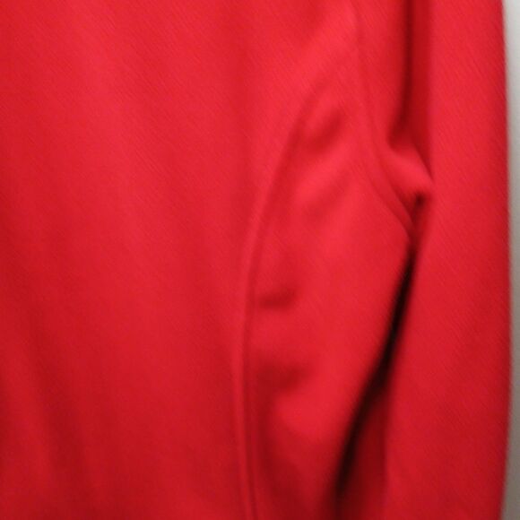 Lands End 1/4 Zip Fleece Pullover RED Womens Medium/Tall WARM COZY Jacket - Picture 10 of 16